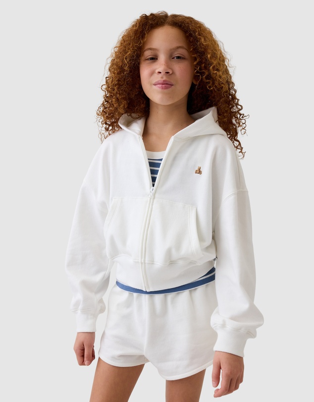 GAP - VintageSoft French Terry Wedge Full-Zip Hoodie - Teens
