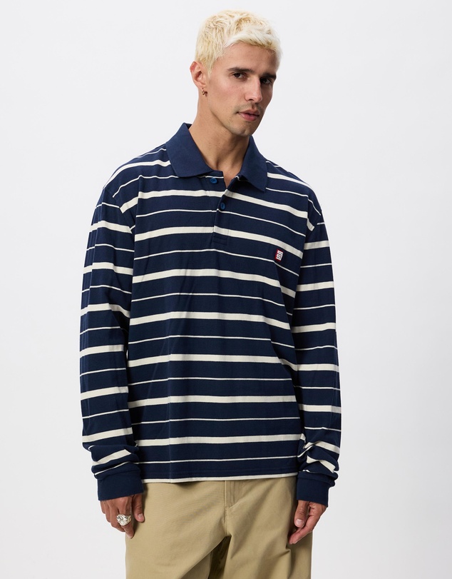 S Double - Stripe LS Polo