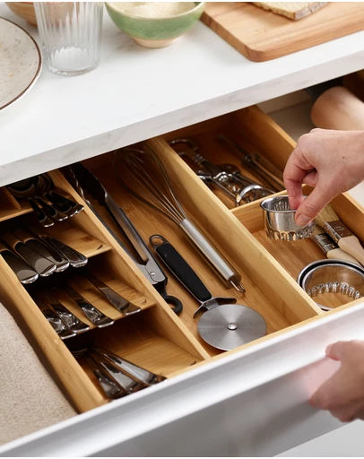 Joseph Joseph - DrawerStore™ Bamboo Cutlery, Utensil & Gadget Organiser