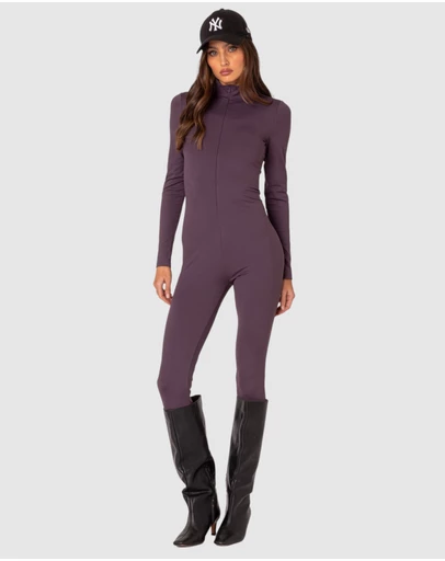 EDIKTED - She is Snatched High Neck Jumpsuit