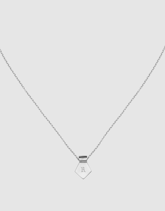 CA Jewellery - Letter R Pendant Necklace Silver