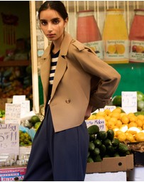 Forcast - Collins Cropped Trench Coat
