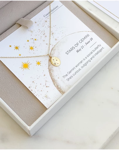 Luna Rae - Solid Gold - Stars of Gemini Diamond Necklace