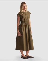 Decjuba - Zoe Shirred Waist Midi Dress