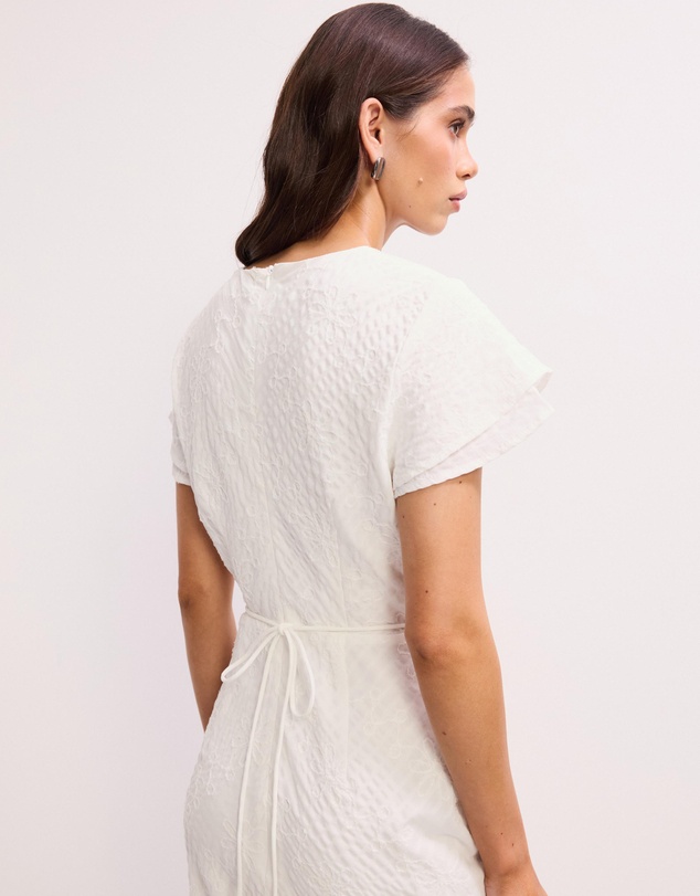The Fated - Willow Flutter Sleeve Midi Dress