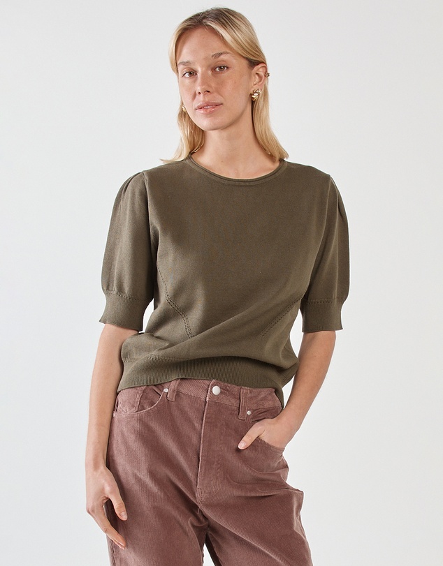 Sass - Esti Pointelle Knit Tee