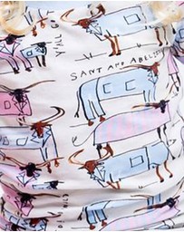 Sant And Abel - Kids Drawbertson Longhorns Long PJ Set