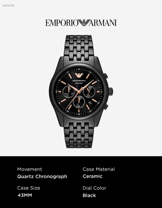 Emporio Armani - Black Chronograph Watch