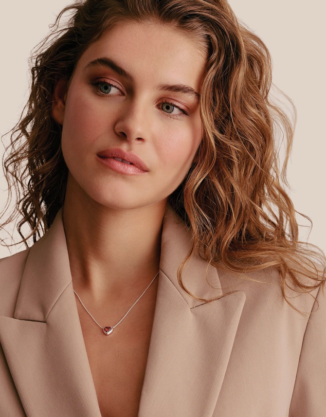 THOMAS SABO - THOMAS SABO Necklace with Red Heart Stone Silver
