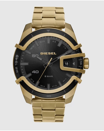 Diesel - Caged Gold-Tone Analogue Watch DZ1949