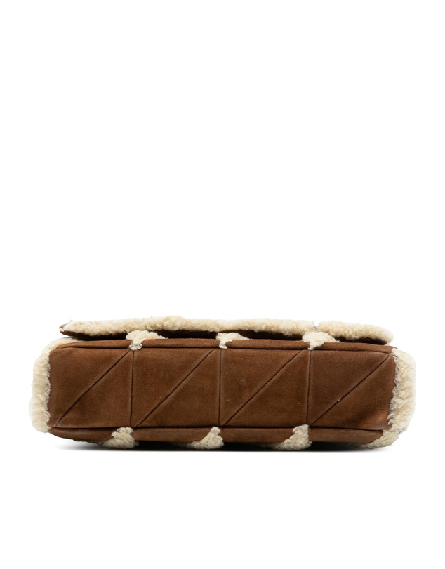 Pre-Loved by Azura Reborn - Pre-Loved Medium Suede and Shearling Patchwork Jamie Shoulder Bag