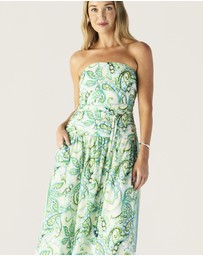 MOS The Label - Tara Print Strapless Dress
