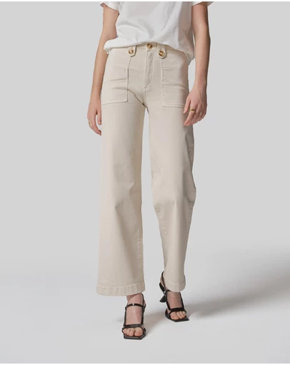 DRICOPER DENIM - Carrie Cream Wide Straight Leg Jeans