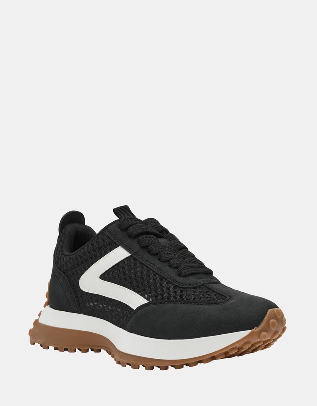 Steve Madden - Dasherr Black Mesh Sneakers