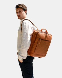 Pierre Cardin - Pierre Cardin Leather Business/Laptop Backpack