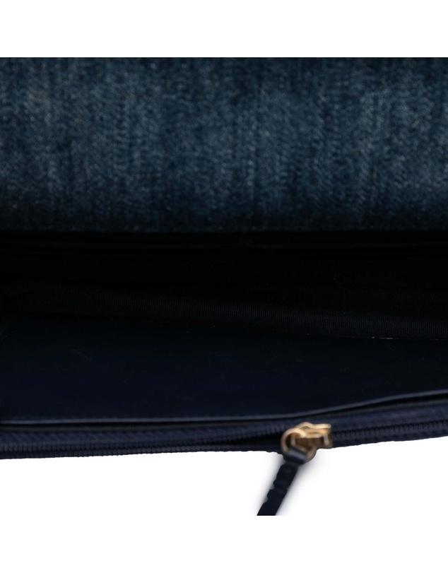 Pre-Loved by Azura Reborn - Pre-Loved Denim 19 Flap Wallet On Chain