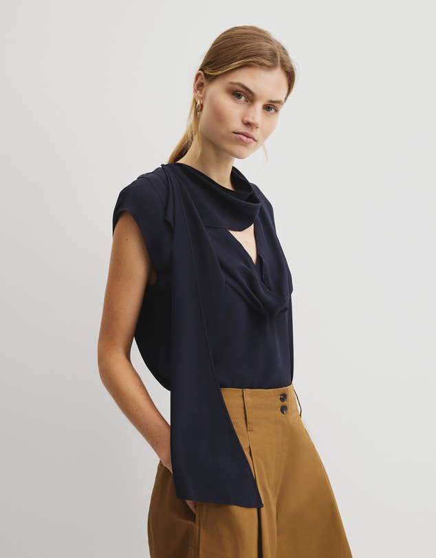 Country Road - Draped Neck Top