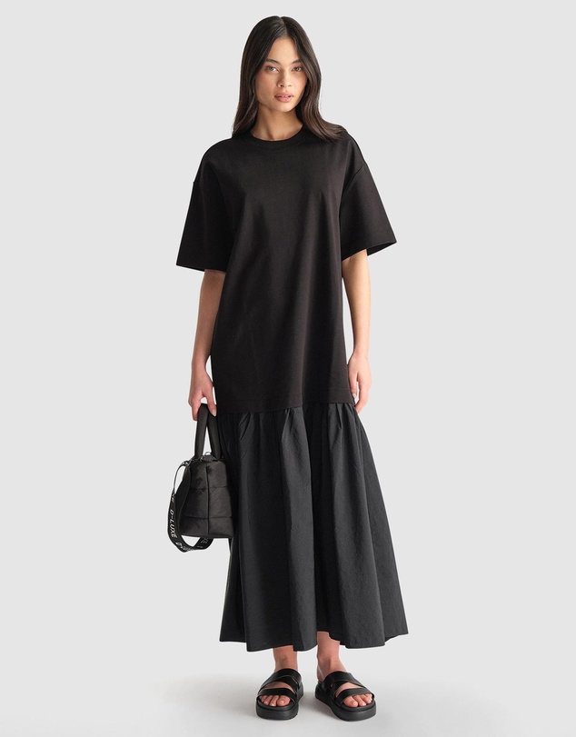 Decjuba - D-Luxe Drop Waist Nylon Dress