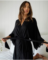 UNE PIECE - Lace Trim Modal Robe