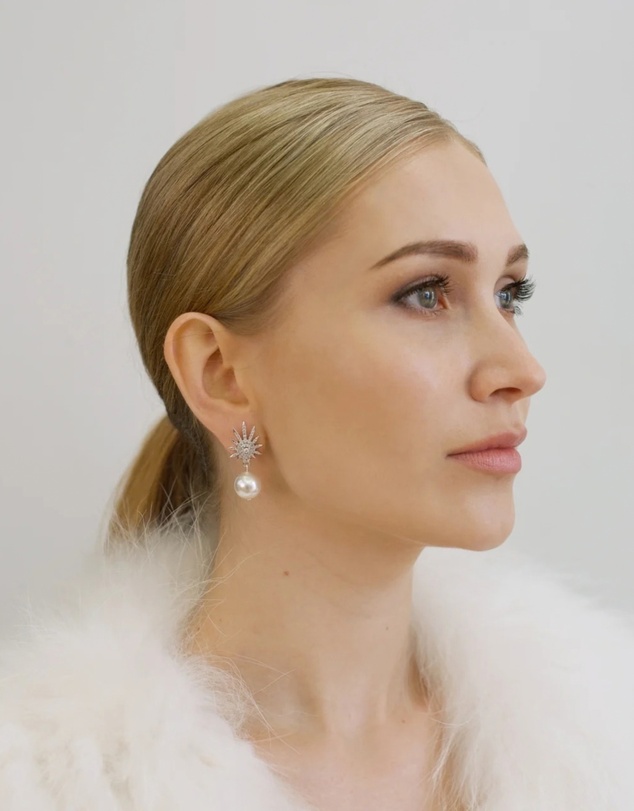 Stephanie Browne - Venus Pearl Earrings