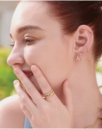 Ania Haie - Gold Kiss Polished Pave Studs