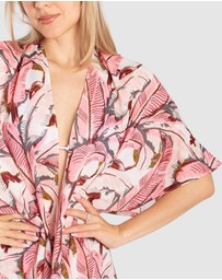 Sant And Abel - Women's Martinique® Pink Banana Leaf Cover Up