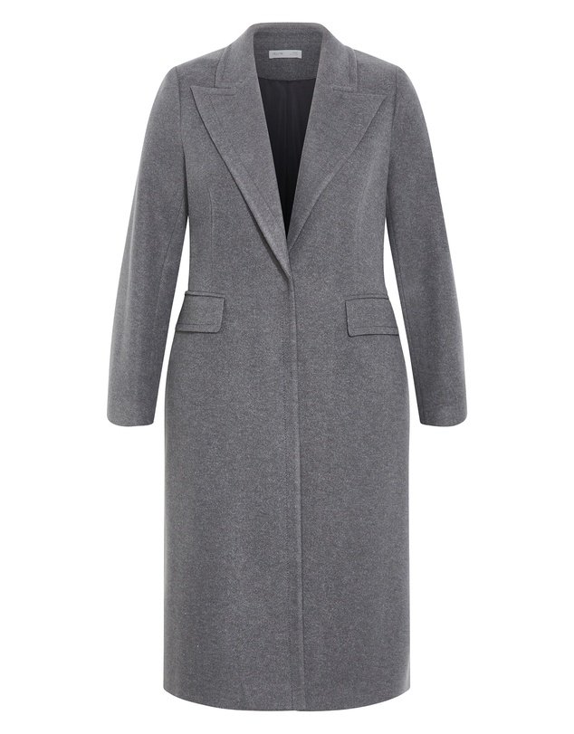 City Chic - Keira Longline Melton Coat