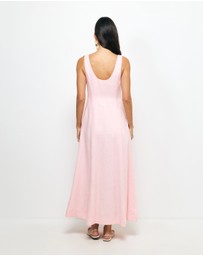 AERE - Fern Linen Maxi Dress