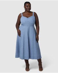 Indigo Tonic - Miki Denim Flared Midi Dress
