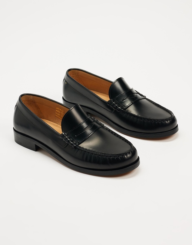 Alohas - Rivet Leather Loafers - Women's