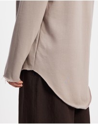 Surrounded By Ghosts - The Vishnevite Raw Neck Fleece Sweatshirt