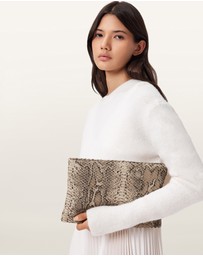 AllSaints - Bettina Snake Clutch