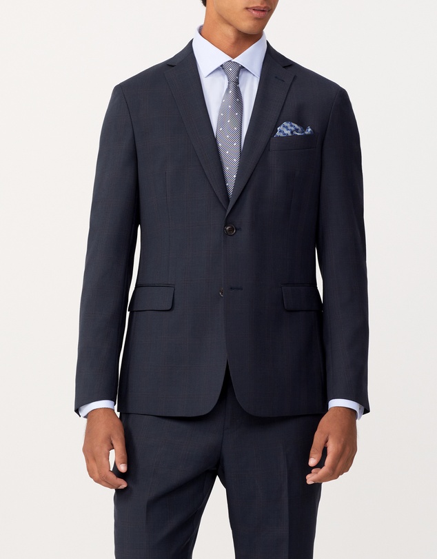 Van Heusen - Glen Check Denim Suit Jacket
