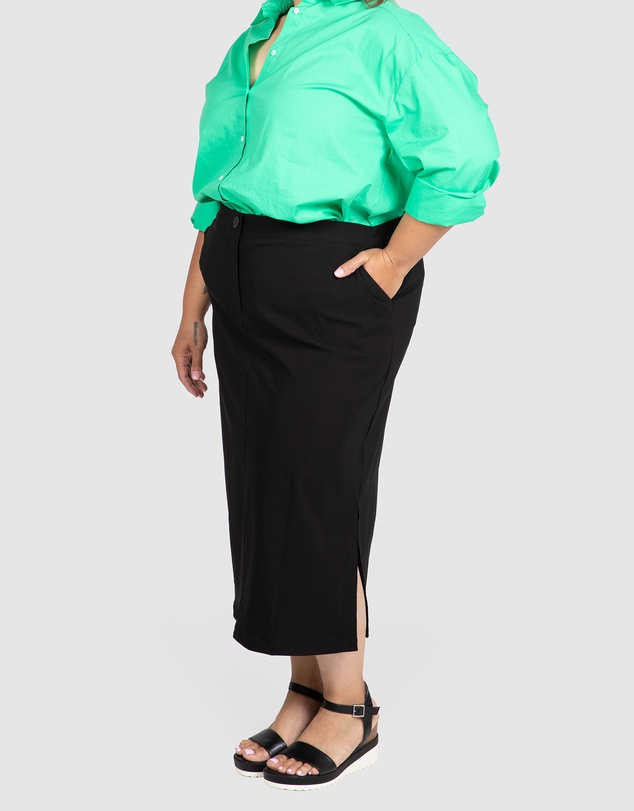 Love Your Wardrobe - Tyra Bengaline Midi Skirt
