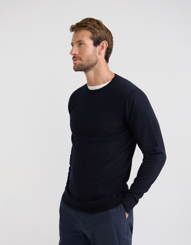 Oxford - Crew Neck Pure Wool Pullover