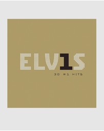 Sony Music - Crosley Record Storage Crate Elvis Presley Elvis 30 #1 Hits Vinyl Album Bundle