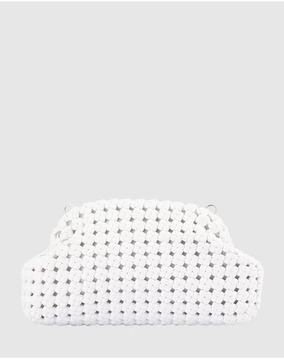 Olga Berg - Everly Hand Woven Clutch