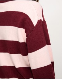 Dazie - Freya Stripe Knit Polo