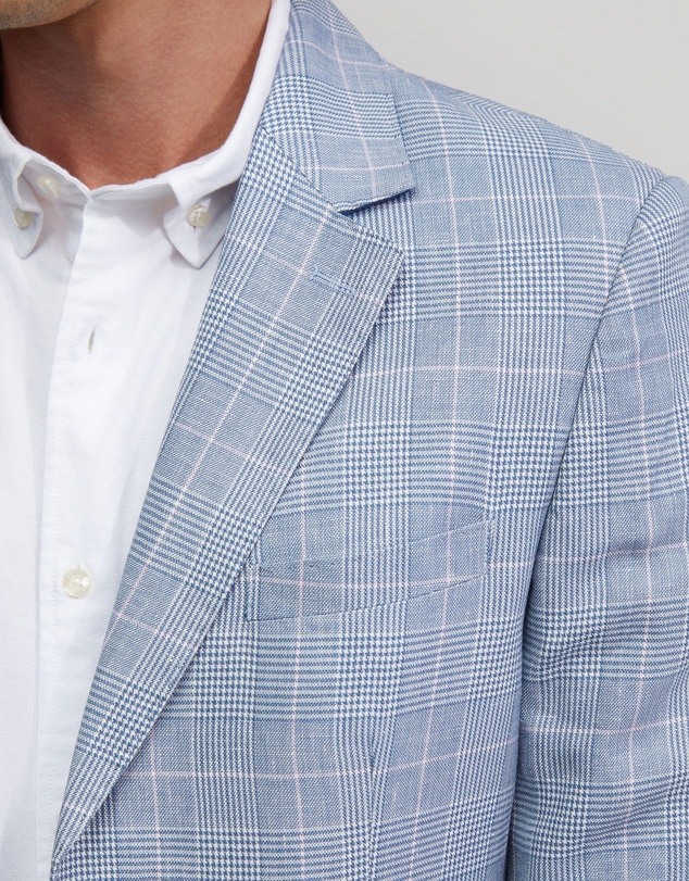 Oxford - Blake Linen Blend Check Blazer