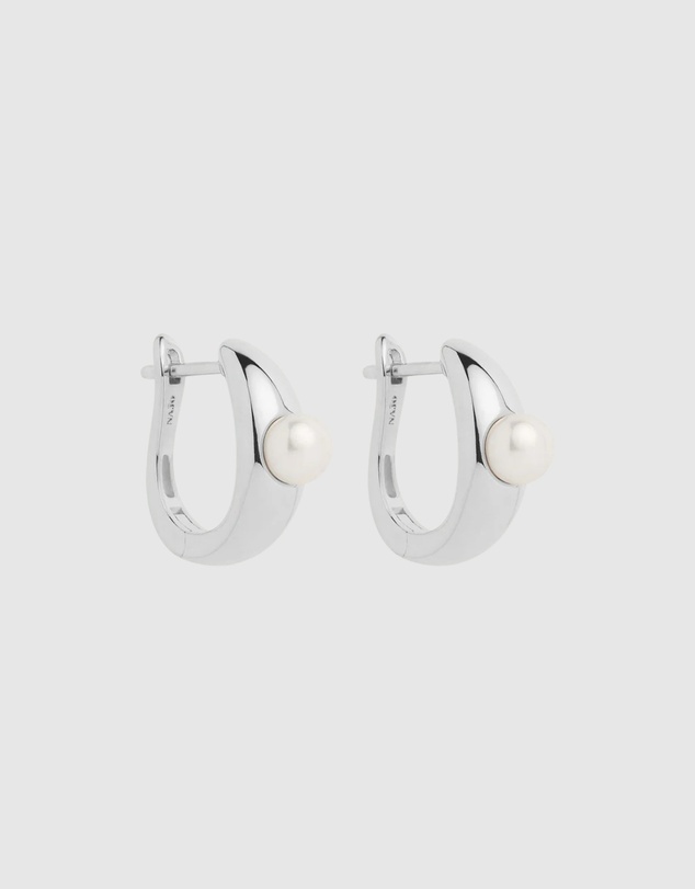 Najo - Tropica Silver Pearl Earring
