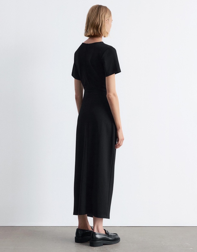 & Other Stories - Draped Short-Sleeve Midi Dress