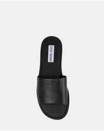 Steve Madden - Kaya Black Leather Sandals