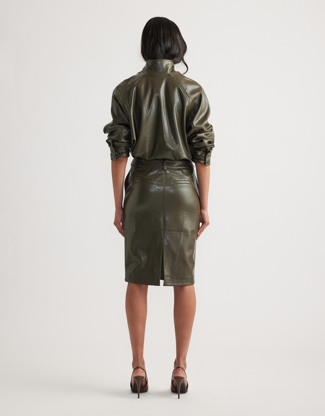 Decjuba - Ari Faux Leather Pencil Skirt