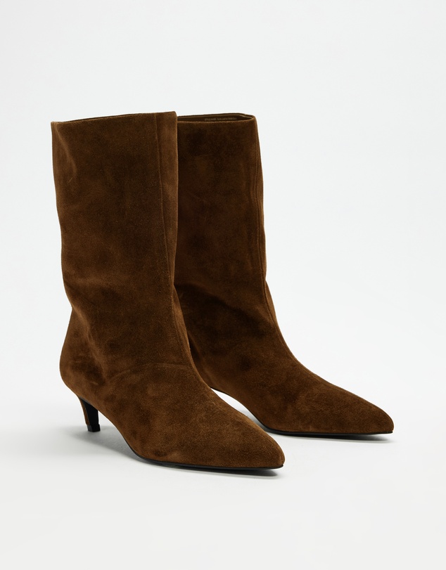 AERE - Nara Suede Heeled Boots