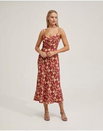 Oxford - Loren Geo Print Slip Dress