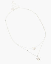 Lovisa - Waterproof Stainless Steel Starfish & Shell Layered Necklace