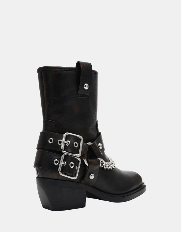 Steve Madden - Void Black Leather Boots