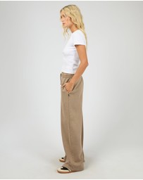 All About Eve - Aae Vintage Wide Leg Trackpant Stone