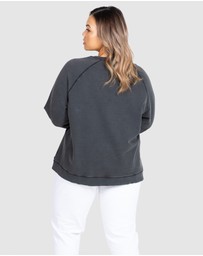 Love Your Wardrobe - LYW & Co Multi Print Sweat Top