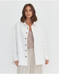 ALEXANDRA - Basen Shacket White Denim